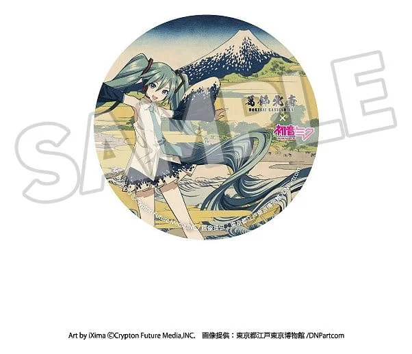 Katsushika Hokusai x Hatsune Miku Pins 6 cm Blind Box - 1 Unidade Aleatória